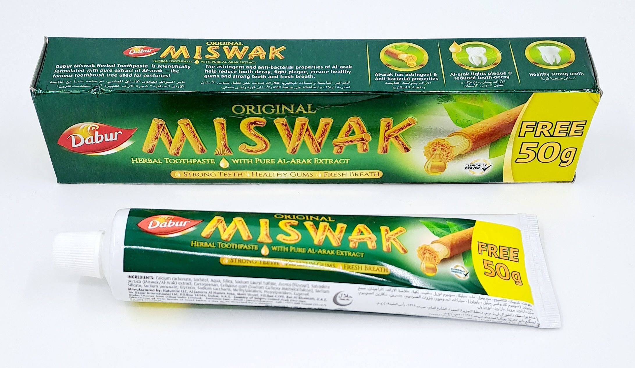 Dentifrice miswak 170g + brosse à dent - Dabur
